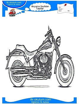 Çocuklar İçin Motor Boyama Sayfaları 
